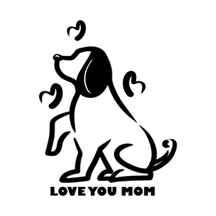 Dog Lover Mom, Love u Mama T shirts T-Shirt