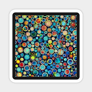 Dots on Painted Background Magnet