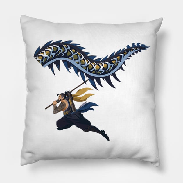 Hanzo Dragon Dance Pillow by Genessis