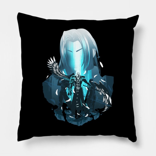 Man with Black Cape v2 Pillow by plonkbeast