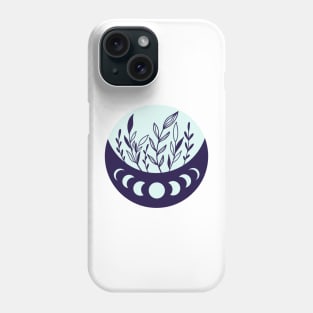 Flower Moon Silhouette Phone Case