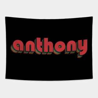 Anthony - Retro Rainbow Typography Style 70s Tapestry