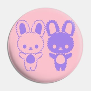 Fuzzy Bunnies Purple Pin