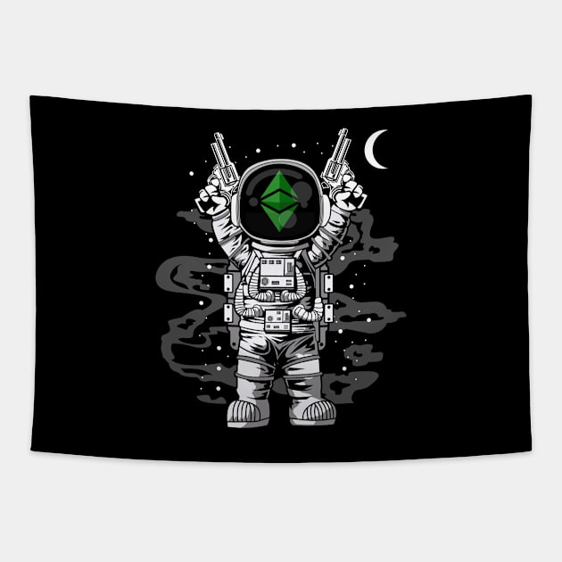 Astronaut Ethereum Crypto ETH Coin To The Moon Crypto Token Cryptocurrency Wallet Birthday Gift For Men Women Kids Tapestry by Thingking About