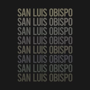 Gray Text Art San Luis Obispo T-Shirt