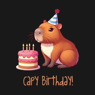 Cappy Capy Birthday Capybara T-Shirt