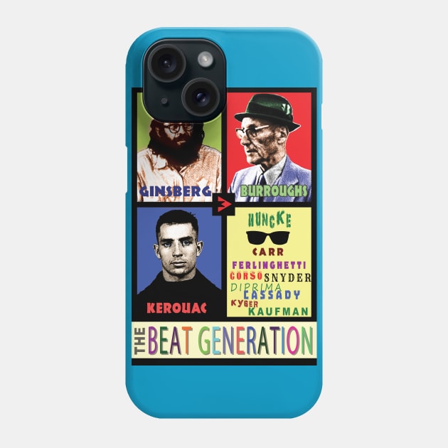 Ginsberg, Burroughs, Kerouac, and the Beat Generation Phone Case by Exile Kings 