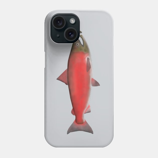Coho Salmon - Spawn Phase Phone Case by FishFolkArt
