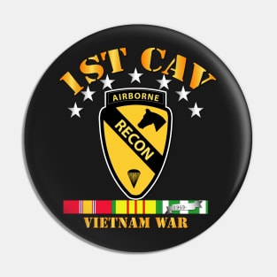 1st  Cav - Recon w Abn Tab - VN War SVC Ribbons Pin