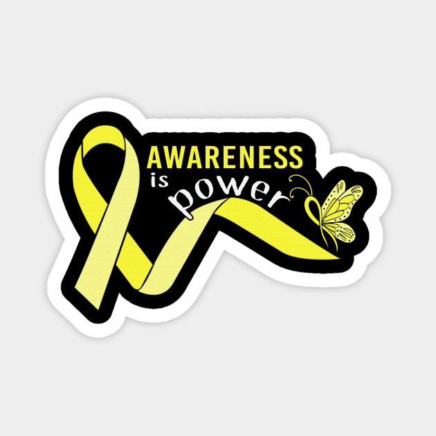 Awareness Is Power Butterfly Hydrocephalus Warrior Yellow Ribbon Support Survivor 1237