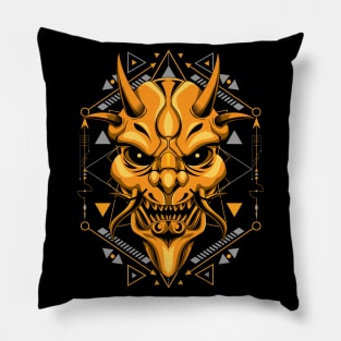 japan mask oni samurai Pillow