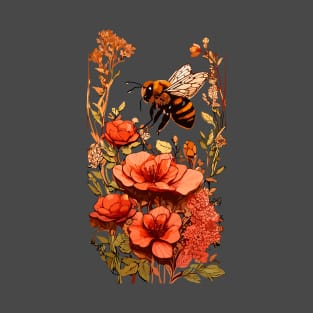 Flowers end Bee T-Shirt