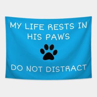 My life is in his paws Tapestry