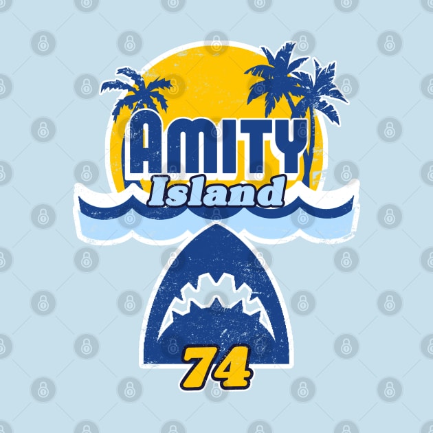 Amity Island 74 (distressed style) by NineBlack