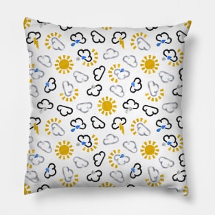 Weatherman symbols - scattered Pillow