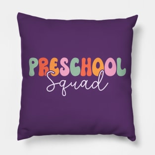 Preschool Squad Retro Groovy Pillow