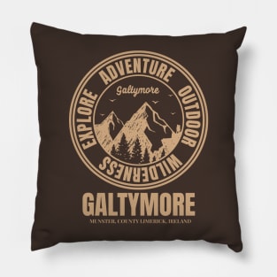 Mountain Hiking In Galtymore Ireland, Hiker Trails Pillow