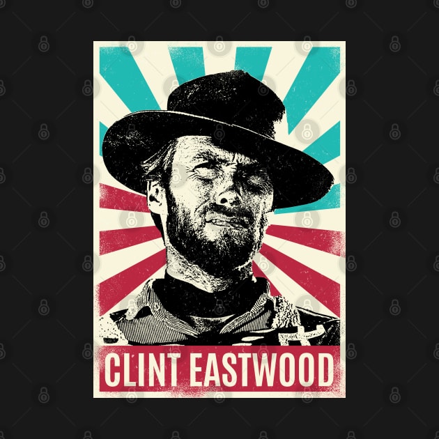 Vintage Retro Clint Eastwood by Bengkel Band