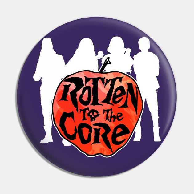 Rotten to the Core - white variant Pin by Rackham