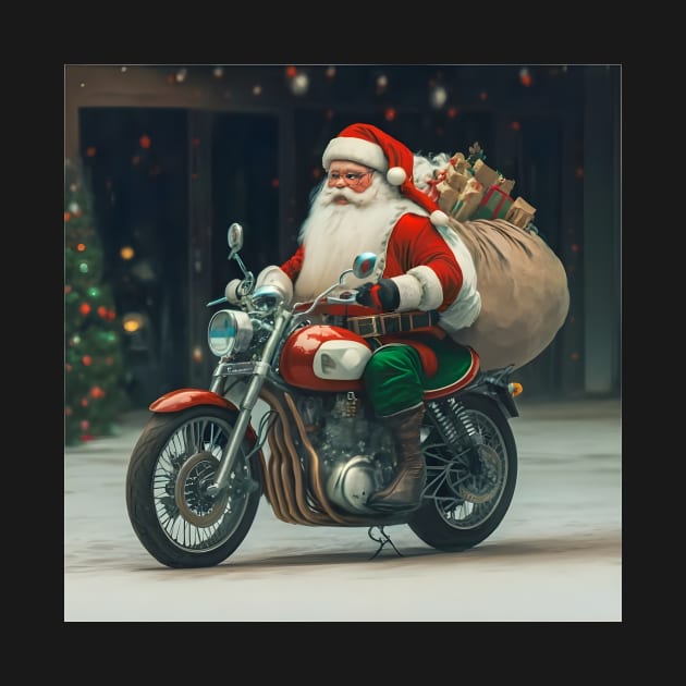 Santa on motorbike by NatureFan