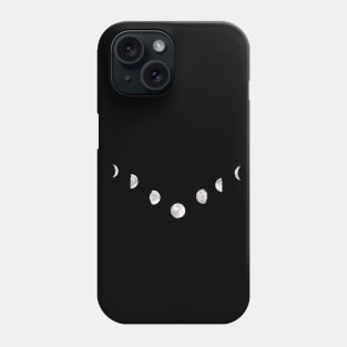 moon phases in watercolor Phone Case