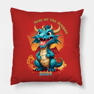 Chinese new year of the dragon 2024 Pillow