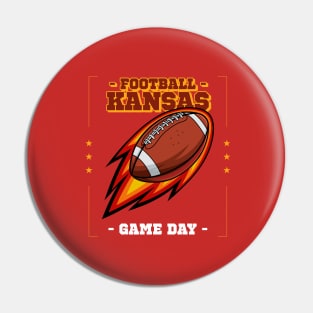 love Football Kansas City Football Pin