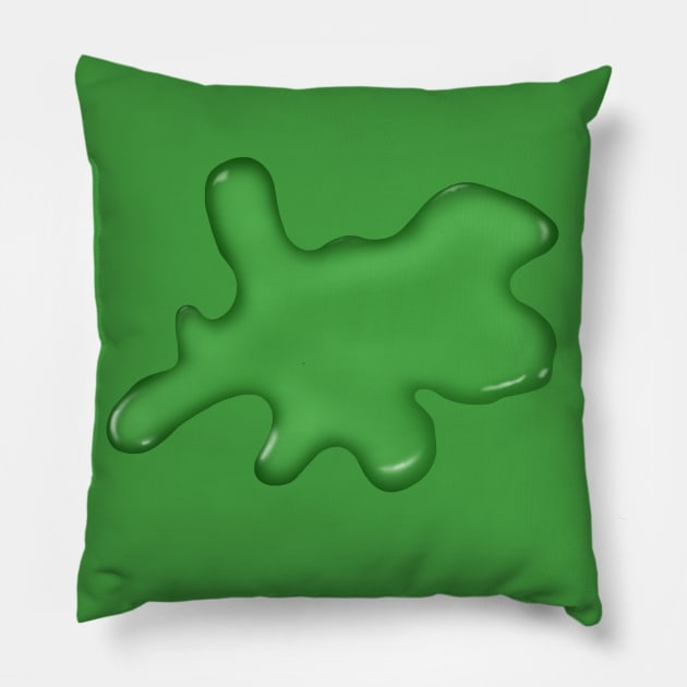 Green paint stain Pillow by KateQR