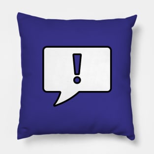 Cartoon Bubble Exclamation! Pillow