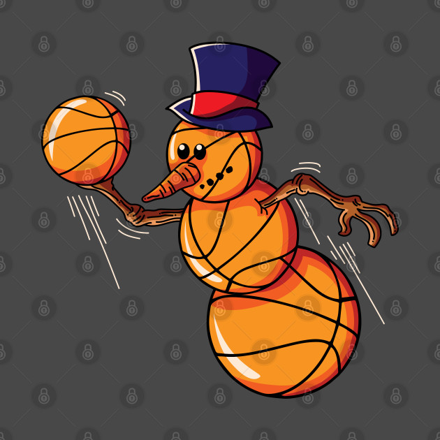 Basketball Snowman Christmas - Basketball Snowman - T-Shirt | TeePublic