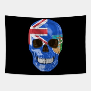 Montserrat Flag Skull - Gift for Montserratian With Roots From Montserrat Tapestry