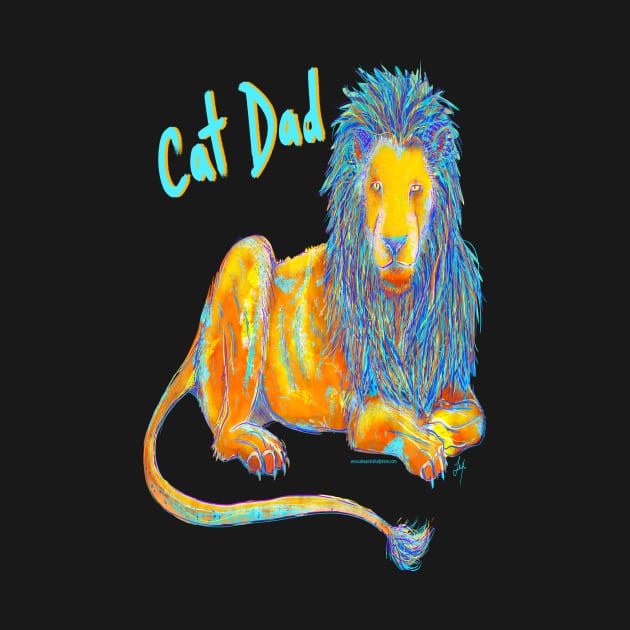 Cat Dad Lion by AlexandraHallPinner