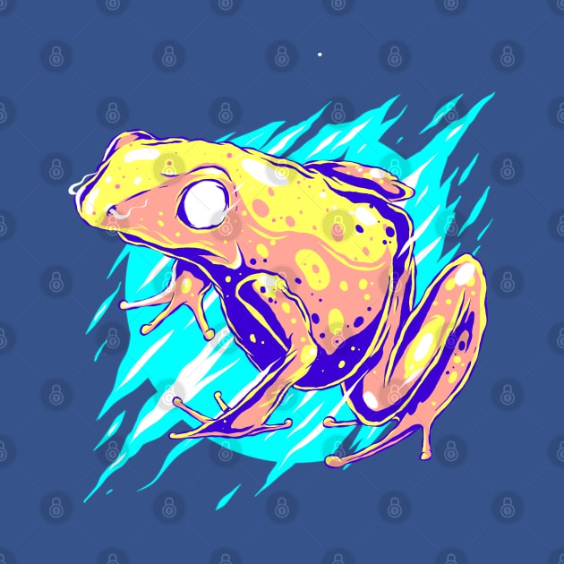 Colorful abstract frog by Mako Design 
