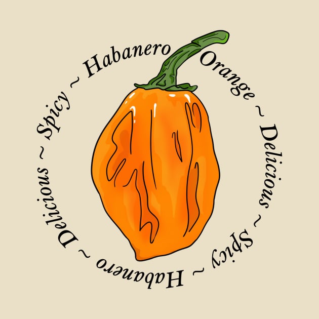 Habanero Orange Chili Pepper by MojoCoffeeTime