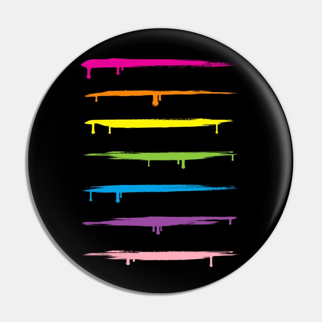 Gay Pride Rainbow Stripes Pin by ArtDiggs