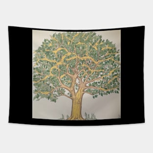 Ginkgo tree drawing Tapestry