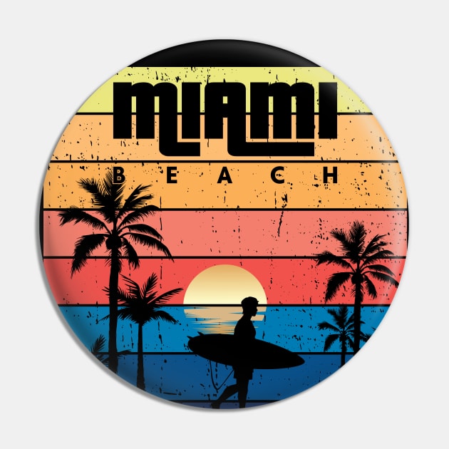 Miami Beach Pin by Pink Umbrella