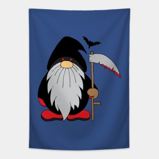 Funny Halloween Grim Reaper Gnome Tapestry