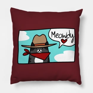 Meowdy Gay Tabby Cat Pillow