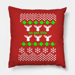 Supernatural Ugly Christmas Sweater Pillow