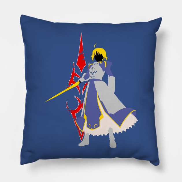 Saber Silhouette Pillow by A_Buddy89