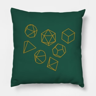 Geometric Dice Pattern in Mustard Pillow