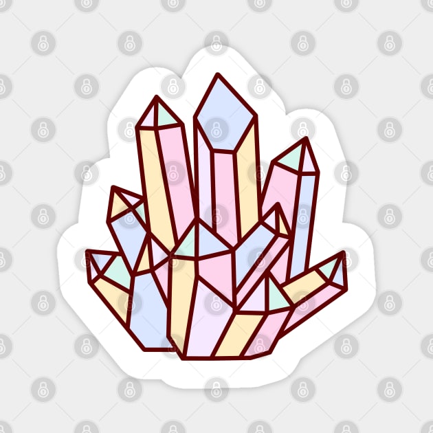 Pastel Pink Crystal Magnet by ArtsyDecals