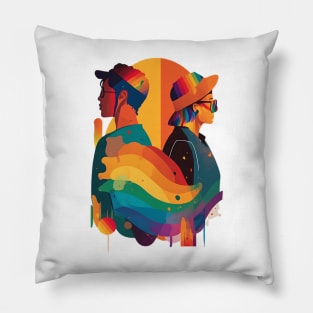 Love in Color: A Rainbow Romance Pillow