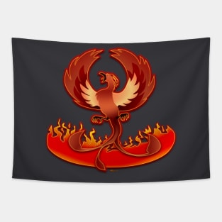 Red Phoenix Tapestry