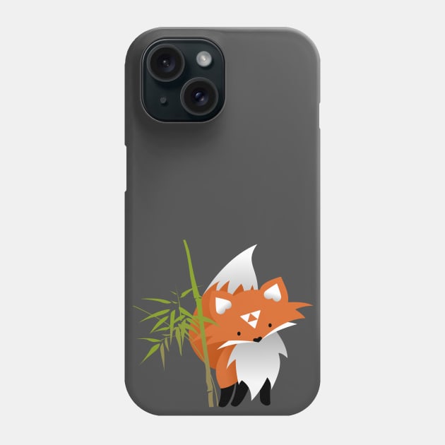 Kawaii Bamboo Fox Phone Case by etherElric