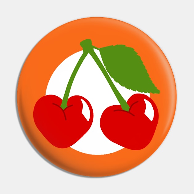 Cherry Hearts - Burnt Orange Pin by CherryBakewell