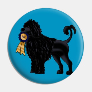 Tristan the Cheeky Portuguese Water Dog Pin