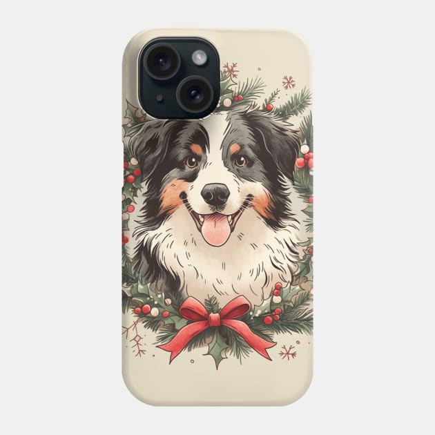 Festive Border Collie Dog Phone Case by CleverboyDsgns