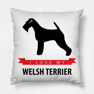 I Love My Welsh Terrier Pillow